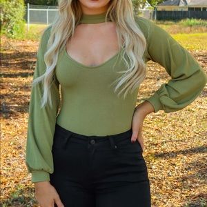 Olive bodysuit